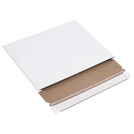 Bsc Preferred 10 x 7 3/4 x 1'' White Stayflats Gusseted Mailers, 100PK BUY00017156